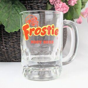 Vintage 1960s Frostie Root Beer Mug Hazel Atlas Pressed Glass 10oz Collectible